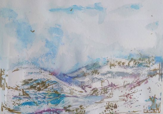 Remember the Glens Monoprint of Angus Glens
